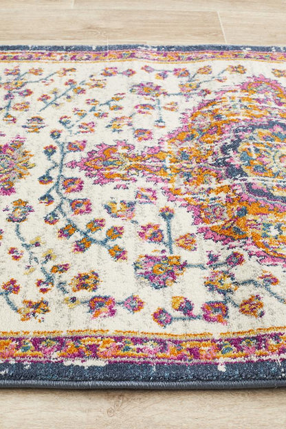 Dorrigo White Multicolor Runner Rug