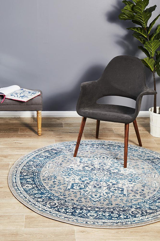 Dorrigo Blue Round Rug
