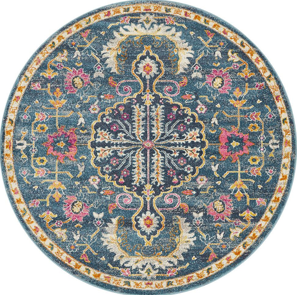 Dorrigo Multicolor Navy Round Rug