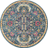 Dorrigo Multicolor Navy Round Rug