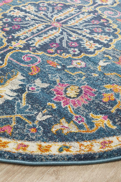Dorrigo Multicolor Navy Round Rug