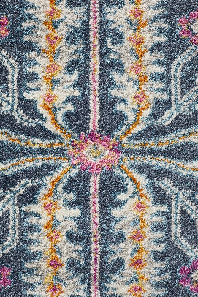 Dorrigo Multicolor Navy Round Rug