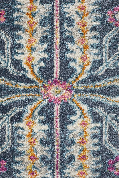 Dorrigo Multicolor Navy Round Rug
