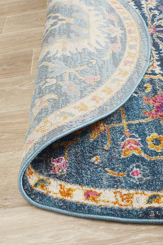 Dorrigo Multicolor Navy Round Rug