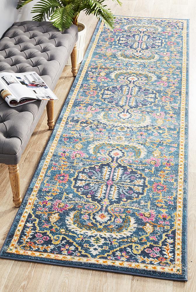 Dorrigo Midnight Multicolor Navy Runner Rug