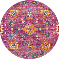 Dorrigo Fuchsia Purple Round Rug