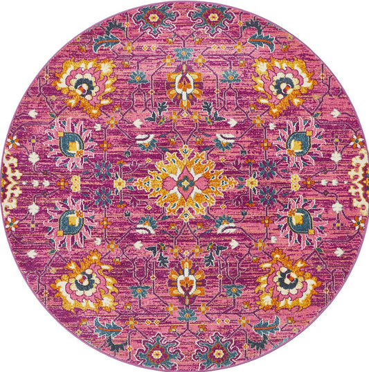 Dorrigo Fuchsia Purple Round Rug