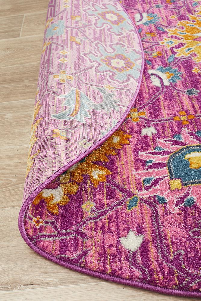Dorrigo Fuchsia Purple Round Rug