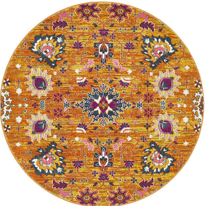 Dorrigo Rust Multicolor Round Rug