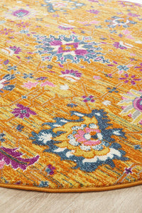 Dorrigo Rust Multicolor Round Rug