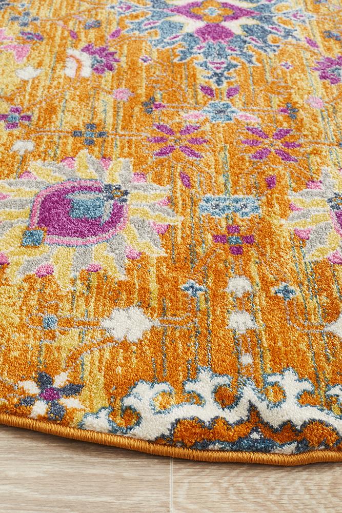 Dorrigo Rust Multicolor Round Rug