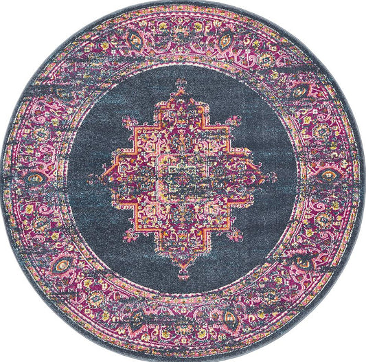 Dorrigo Navy Blue Round Rug