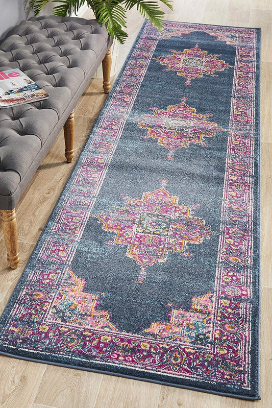 Dorrigo Navy Blue Runner Rug