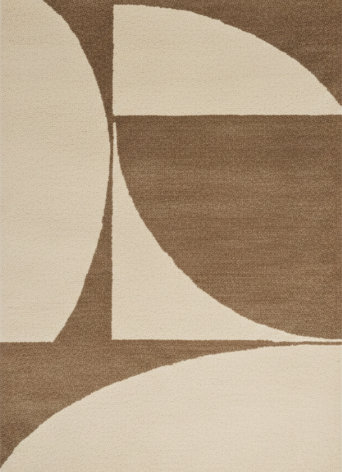 Belair Ivory Brown Wool Rug — natural texture, The Inspire Home