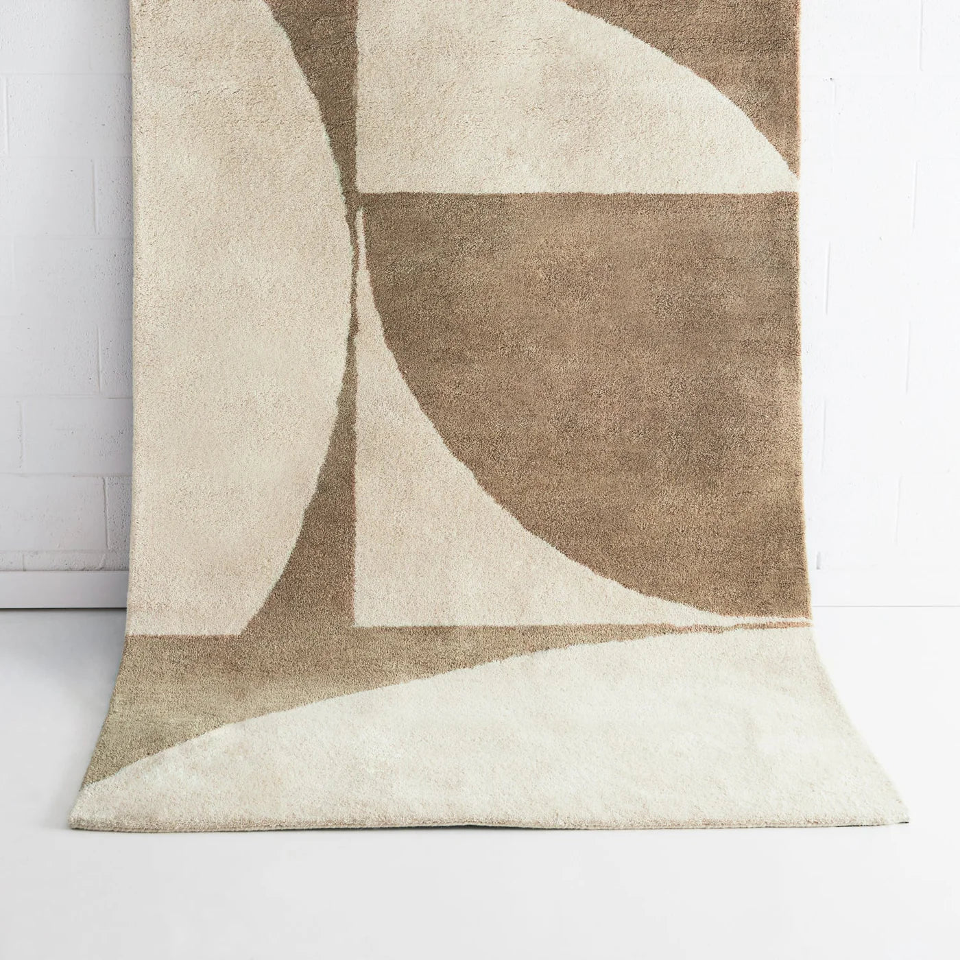 Belair Ivory & Brown Wool Rug