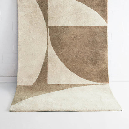 Belair Ivory & Brown Wool Rug