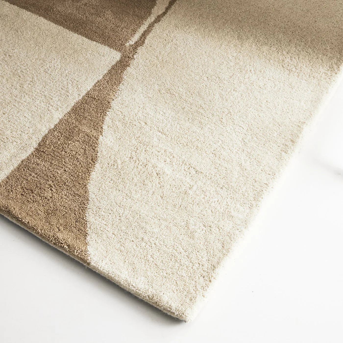Belair Ivory & Brown Wool Rug