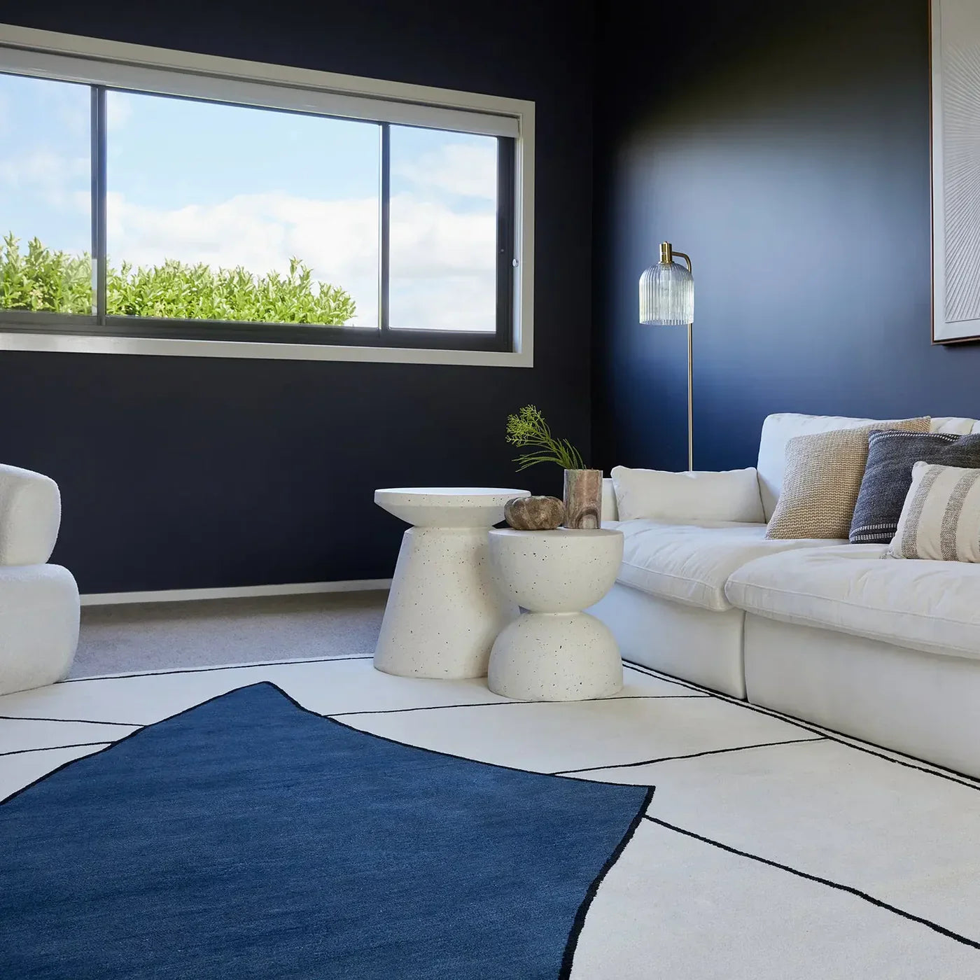 Busselton Blue Wool Rug
