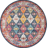 Ulladulla Navy Multicolor Round Rug