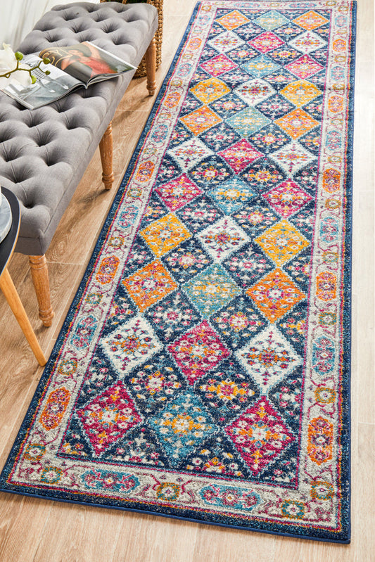 Ulladulla Navy Runner Rug