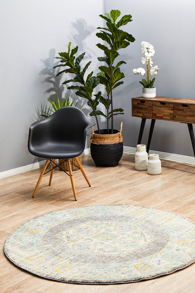 Ulladulla Grey Round Rug