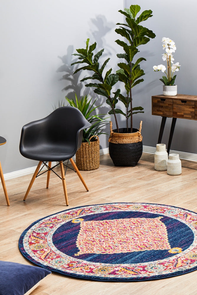 Ulladulla Blue Round Rug