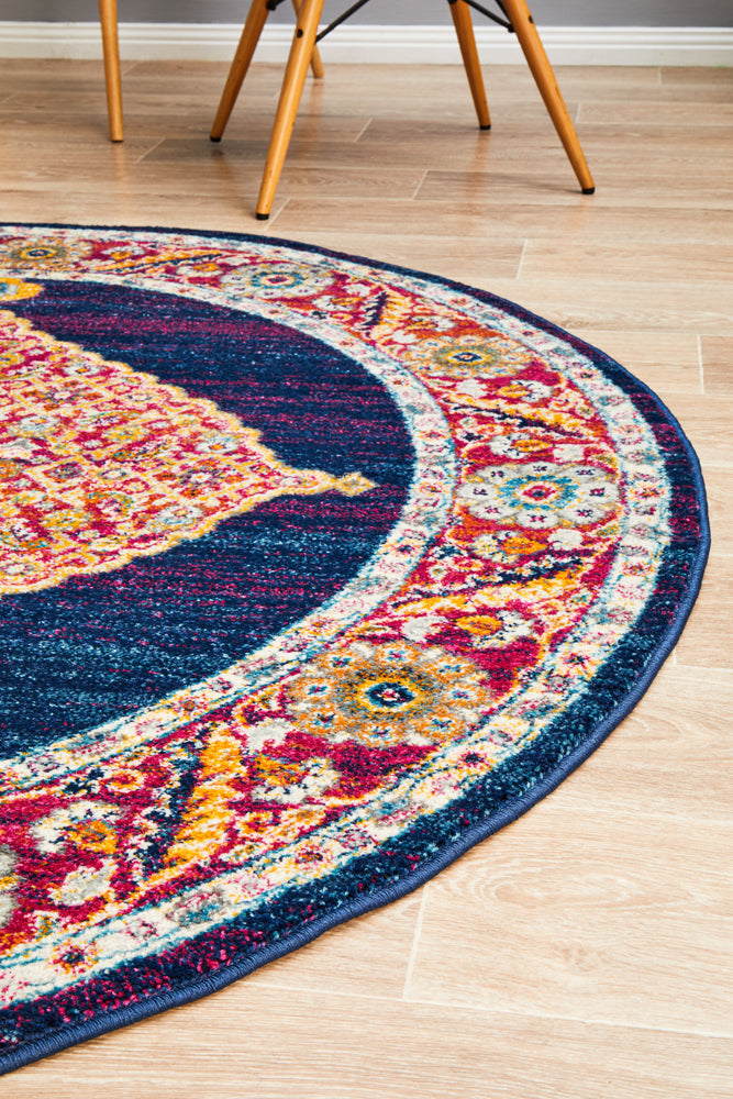 Ulladulla Blue Round Rug