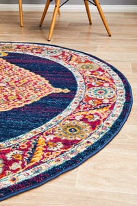 Ulladulla Blue Round Rug