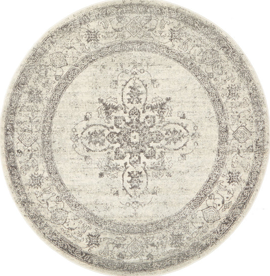 Ulladulla Platinum Silver Round Rug