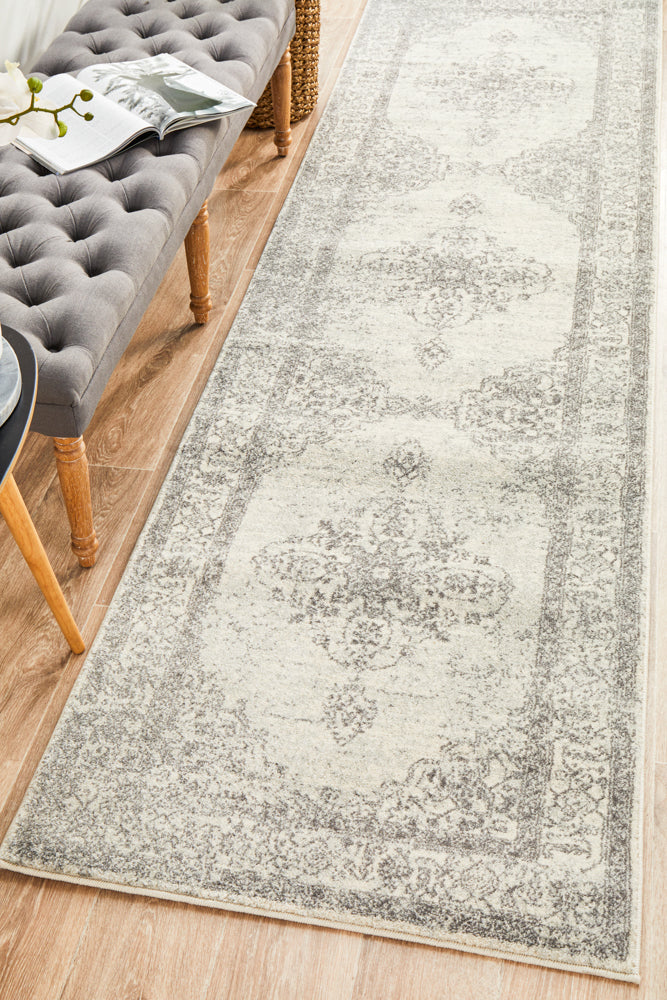 Ulladulla Platinum Silver Runner Rug