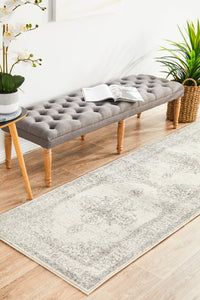 Ulladulla Platinum Silver Runner Rug
