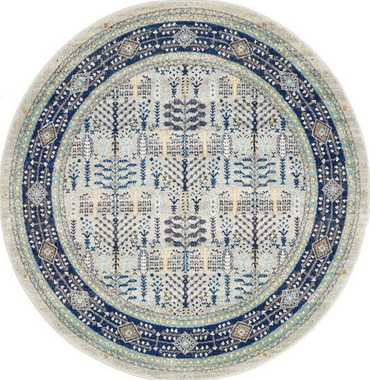 Ulladulla Denim Blue Round Rug