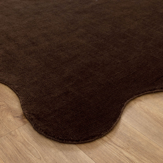 Wooli Chocolate Brown Round Rug