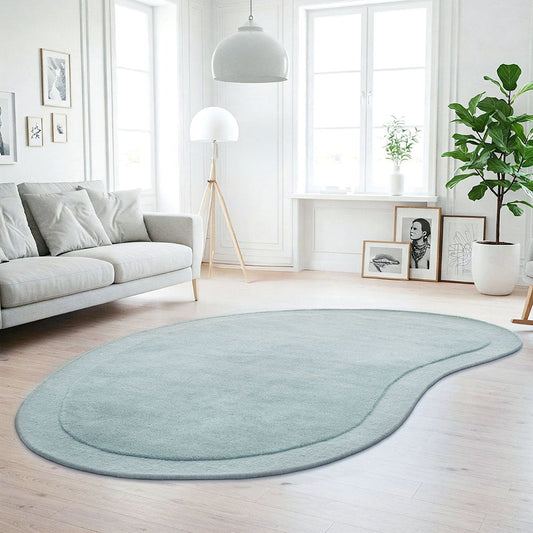 Somers Sky Blue Wool Rug