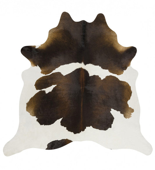 Bruny Chaff Chocolate Brown Leather Rug
