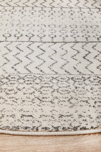 Tathra Quartz Silver Round Rug