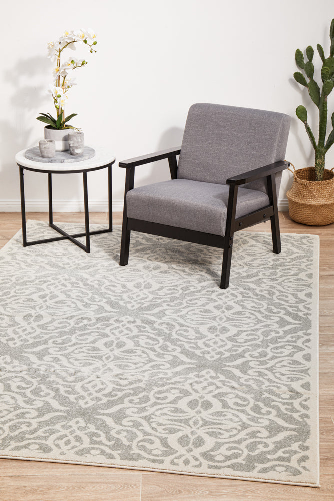 Tathra Pewter Silver Rug