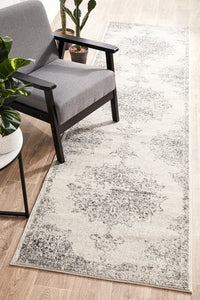 Tathra Platinum Silver Runner Rug