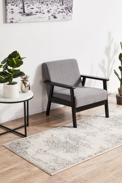 Tathra Platinum Silver Runner Rug