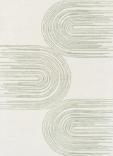 Cabarita Ivory & Green Wool Rug