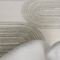 Cabarita Ivory & Green Wool Rug