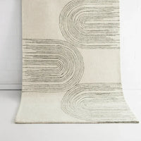 Cabarita Ivory & Green Wool Rug