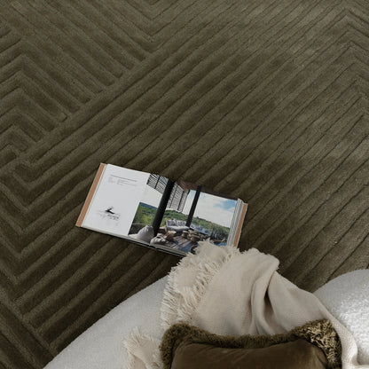 Cooma Olive Wool Rug