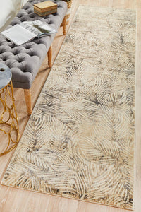 Freycinet Graphite Beige Runner Rug
