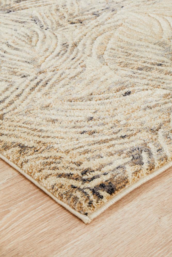 Freycinet Graphite Beige Runner Rug