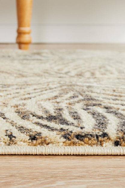 Freycinet Graphite Beige Runner Rug