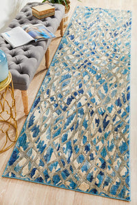 Freycinet Blue Multicolor Runner Rug