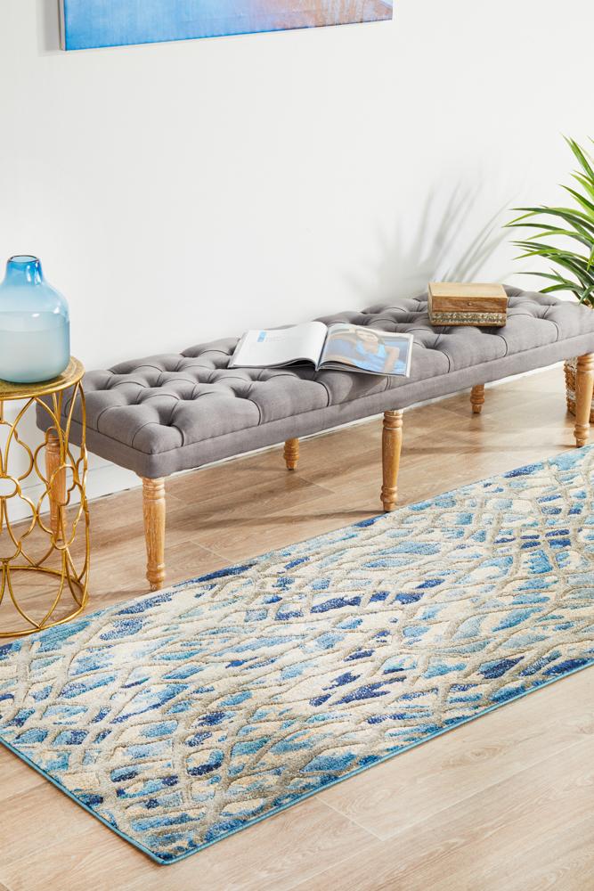Freycinet Blue Multicolor Runner Rug