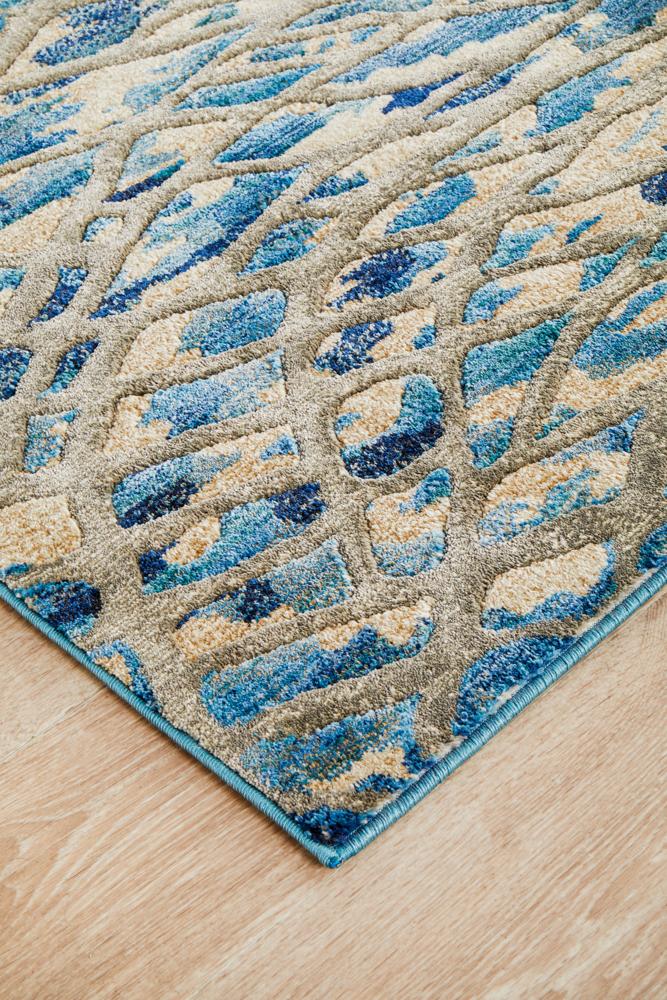 Freycinet Blue Multicolor Runner Rug