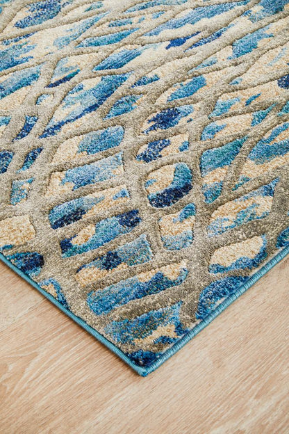 Freycinet Blue Multicolor Runner Rug